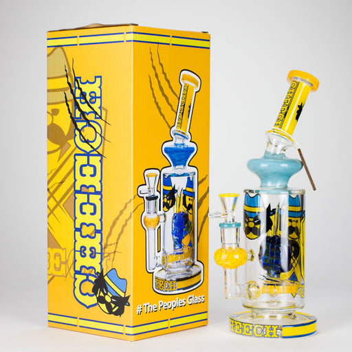 Cheech Glass | 12" Bandito Mask Tube Bong – CHE-359 Glass Bong Smoking Cat Distribution