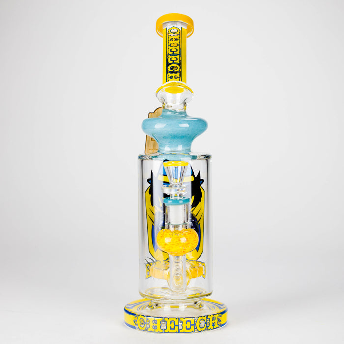 Cheech Glass | 12" Bandito Mask Tube Bong – CHE-359 Glass Bong Smoking Cat Distribution
