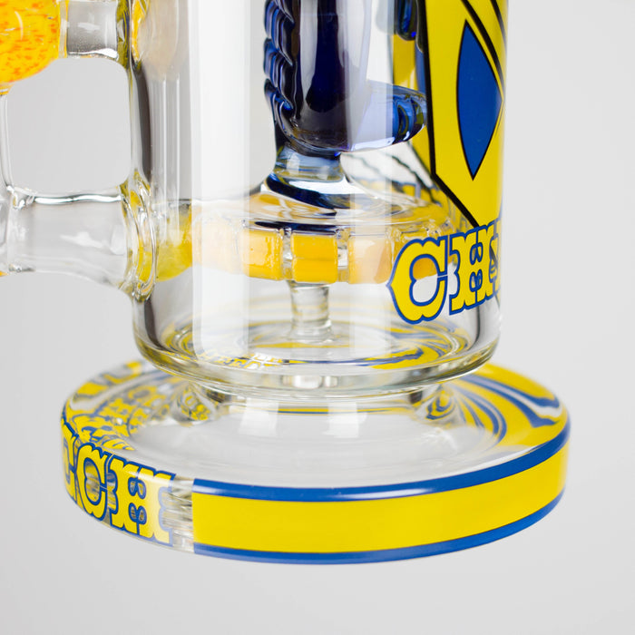 Cheech Glass | 12" Bandito Mask Tube Bong – CHE-359 Glass Bong Smoking Cat Distribution