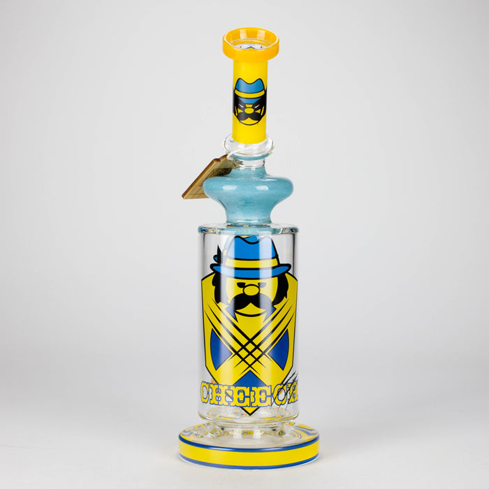 Cheech Glass | 12" Bandito Mask Tube Bong – CHE-359 Glass Bong Smoking Cat Distribution