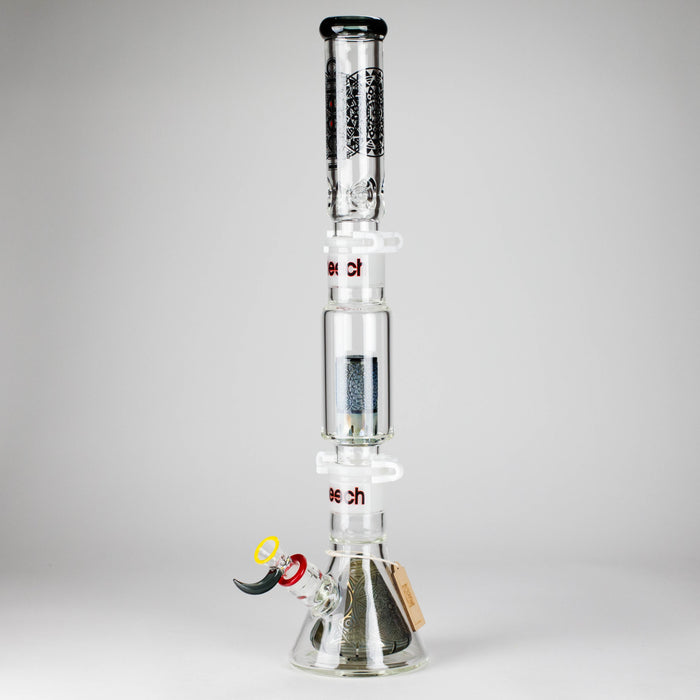 Cheech Glass | 23" Vector Pattern Beaker-in-Beaker Build-a-Bong – CHE-152 Glass Bong Smoking Cat Distribution