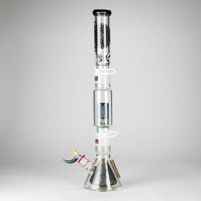 Cheech Glass | 23" Vector Pattern Beaker-in-Beaker Build-a-Bong – CHE-152 Glass Bong Smoking Cat Distribution