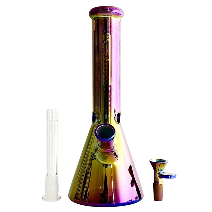Fortune | 10" 5mm Electroplate Glass Bong- Assorted Colour Glass Bong Fortune