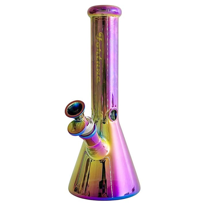 Fortune | 10" 5mm Electroplate Glass Bong- Assorted Colour Glass Bong Fortune Rainbow