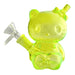4-1/2" Bear Design Glass Bong Glass Bong Fortune Fluorescent Green