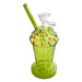 5-3/4" Milkshake Design Glass Bong Glass Bong Fortune Green