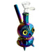 5.5" Owl Design Electroplate Glass Bong – Compact & Stemless Glass Bong Fortune Rainbow