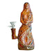 7" Mermaid Design Electroplate Glass Bong – Compact & Stemless Glass Bong Fortune Brown