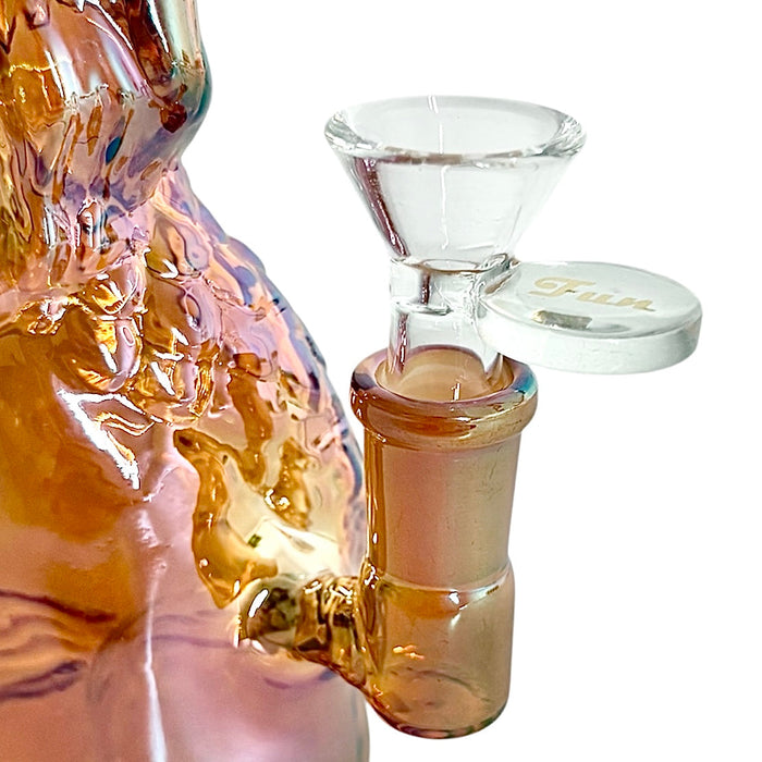 7" Mermaid Design Electroplate Glass Bong – Compact & Stemless Glass Bong Fortune