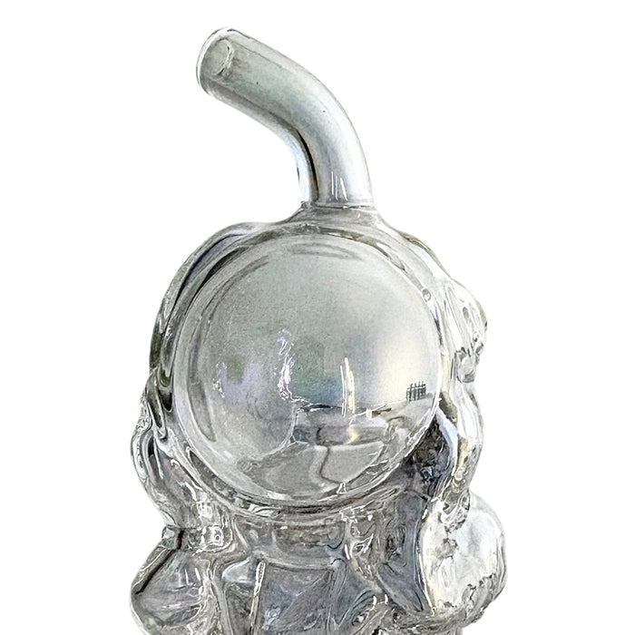 6" Astronaut Design Electroplate Glass Bong – Compact & Stemless Glass Bong Fortune