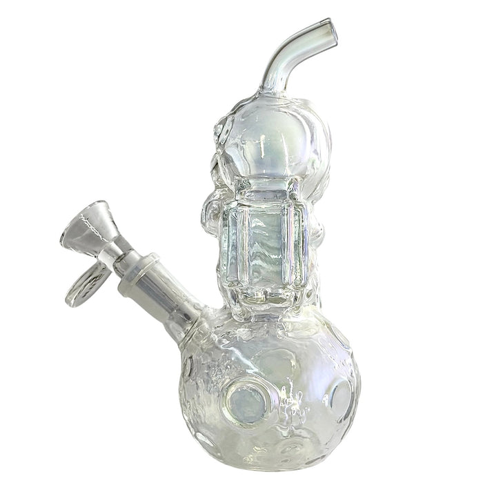 6" Astronaut Design Electroplate Glass Bong – Compact & Stemless Glass Bong Fortune