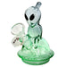 5" Alien Design Glass Bong – Compact & Stemless Glass Bong Fortune Grey+Lake Green