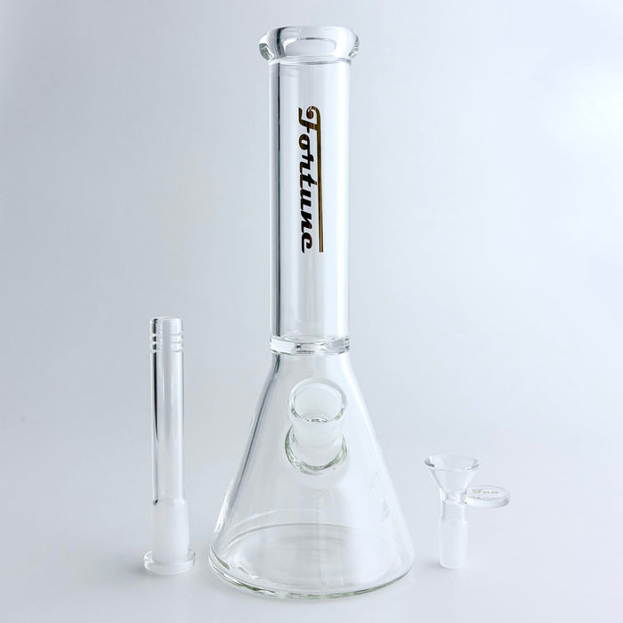 Fortune | 10" Clear Beaker Glass Bong – 5mm Thick Glass Bong Fortune