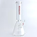 Fortune | 10" Clear Beaker Glass Bong – 5mm Thick Glass Bong Fortune Red