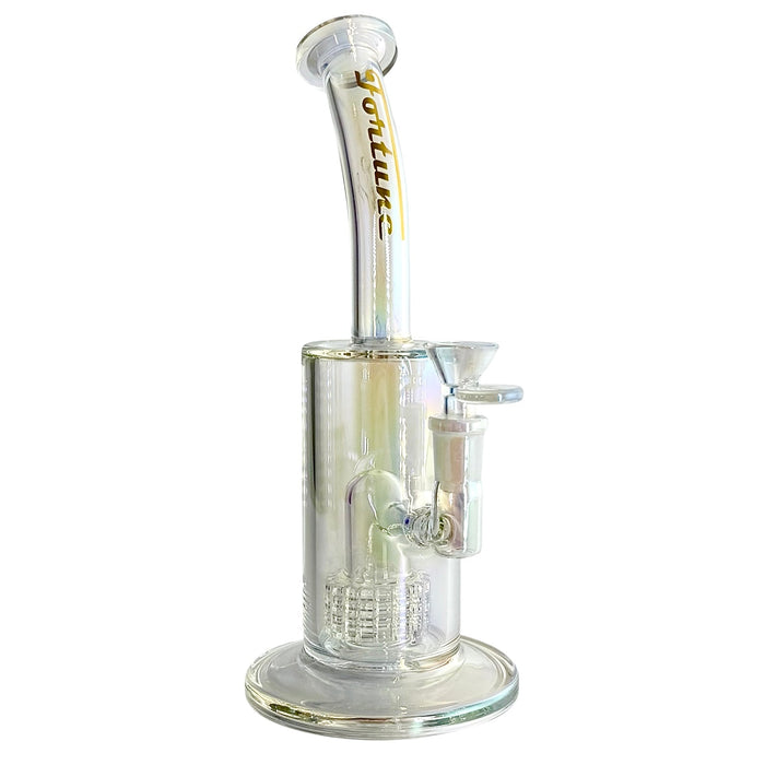 10" Electroplated With Perc Glass Bong Glass Bong Fortune Sunshine