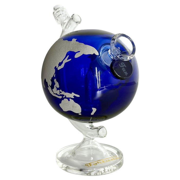 7-1/2" Globe-Shaped Glass Bong Glass Bong Fortune Blue