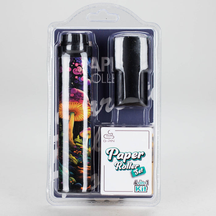 4-in-1 Paper Roller Set – Includes Roller, Rolling Papers, Tips & Tray Roller 777 Smoke