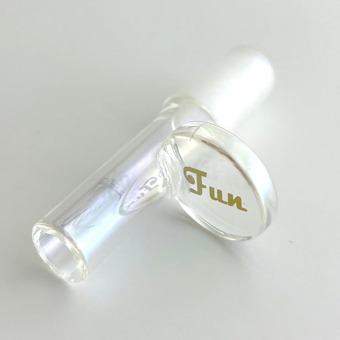 Fortune | Electroplate 14mm Glass Popper Bowl With Gold Logo Bowl · Banger · Oil Burner Fortune Frosted Rainbow