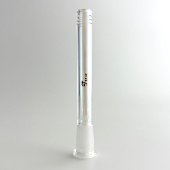 Fortune | Electroplate 5-1/2" Downstem With Gold Logo Downstem · Bowlstem Fortune Frosted Rainbow (E)