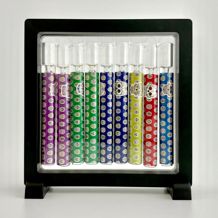 4" Calaveras One Hitter Display of 9pcs One Hitter Super Supplys Inc
