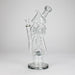 12″ Recycler Glass Bong – 5MM Thick Borosilicate with Coil Tube Design [C1575] Glass Bong Canadian Distributor Charcoal Black