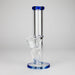 12″ 9mm Colored Accented Straight Tube Glass Bong (C1548) Glass Bong Canadian Distributor Light Blue