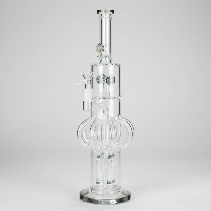 16″ Octopus Recycler Glass Bong – 5MM Thick (C1578) Glass Bong Canadian Distributor Black