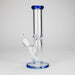 12″ 9mm Colored Accented Straight Tube Glass Bong (C1548) Glass Bong Canadian Distributor