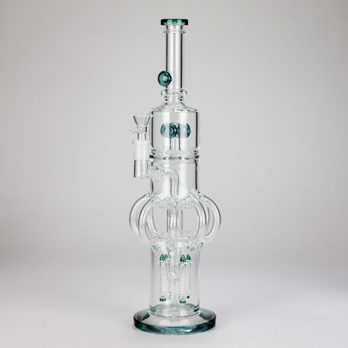 16″ Octopus Recycler Glass Bong – 5MM Thick (C1578) Glass Bong Canadian Distributor Teal