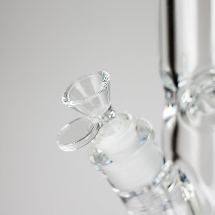 12″ 9mm Colored Accented Straight Tube Glass Bong (C1548) Glass Bong Canadian Distributor