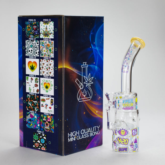 Haze | 9″ 420 Trip Glass Bong – Jade Yellow (Mini-B) Glass Bong Canadian Distributor