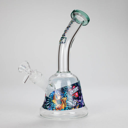 Haze | 8″ Kills Glass Bong – Teal (Mini-N) Glass Bong Canadian Distributor