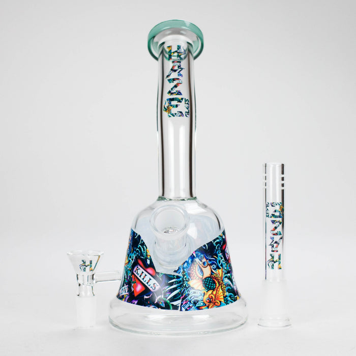 Haze | 8″ Kills Glass Bong – Teal (Mini-N) Glass Bong Canadian Distributor