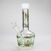 Haze | 9″ Leaves Dome Beaker Glass Bong – White (Mini-O) Glass Bong Canadian Distributor