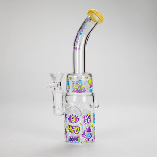 Haze | 9″ 420 Trip Glass Bong – Jade Yellow (Mini-B) Glass Bong Canadian Distributor