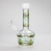 Haze | 9″ Leaves Dome Beaker Glass Bong – White (Mini-O) Glass Bong Canadian Distributor