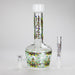 Haze | 9″ Leaves Dome Beaker Glass Bong – White (Mini-O) Glass Bong Canadian Distributor
