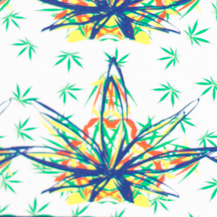 Haze | 9″ Leaves Dome Beaker Glass Bong – White (Mini-O) Glass Bong Canadian Distributor