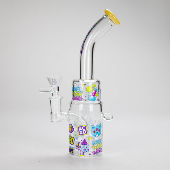 Haze | 9″ 420 Trip Glass Bong – Jade Yellow (Mini-B) Glass Bong Canadian Distributor