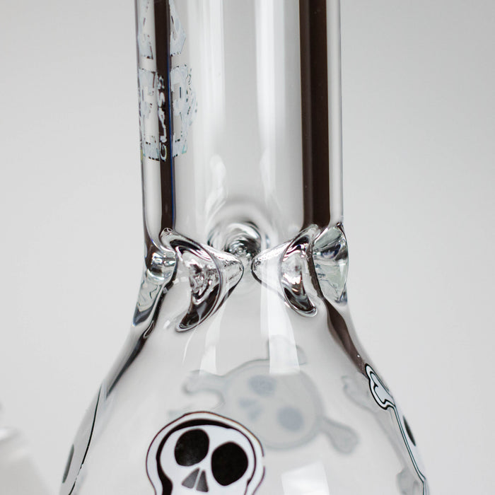 Haze | 9″ Skulls Bubble Glass Bong – Charcoal Black (Mini-P) Glass Bong Canadian Distributor