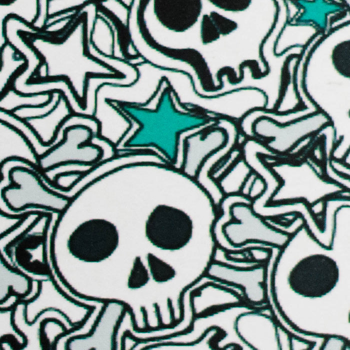 Haze | 9″ Skulls Bubble Glass Bong – Charcoal Black (Mini-P) Glass Bong Canadian Distributor