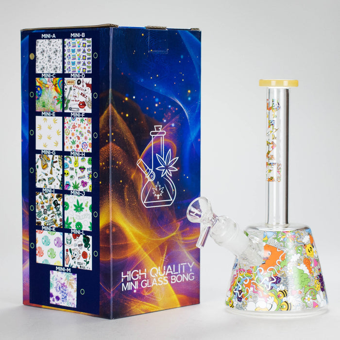 Haze | 9″ Lab Flower Beaker Glass Bong – Jade Yellow (Mini-Q) Glass Bong Canadian Distributor