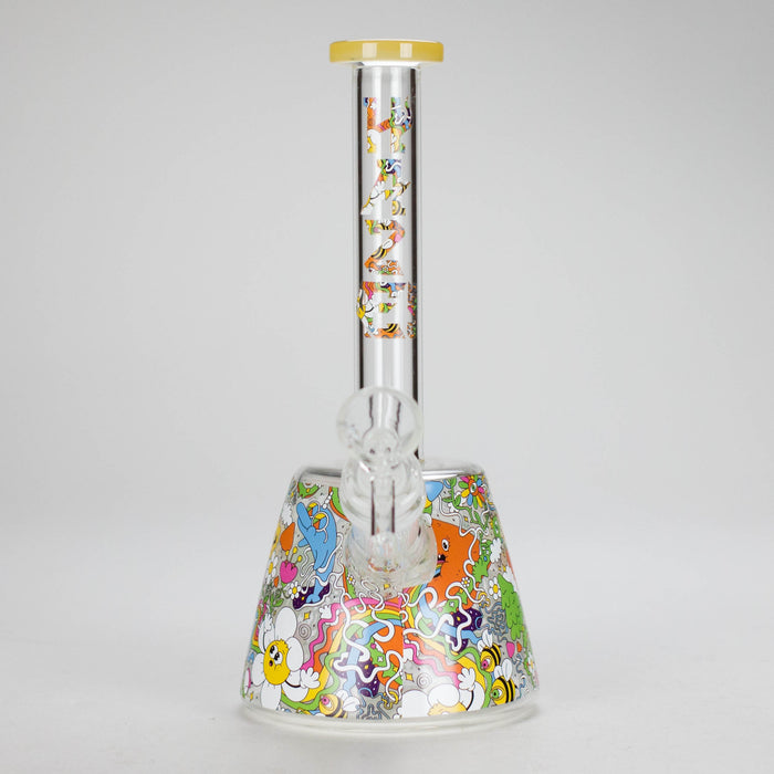 Haze | 9″ Lab Flower Beaker Glass Bong – Jade Yellow (Mini-Q) Glass Bong Canadian Distributor