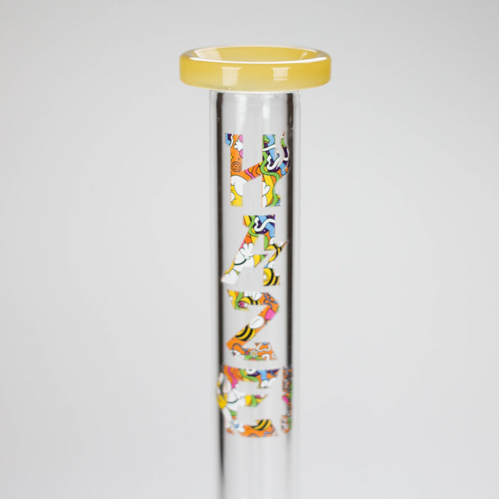 Haze | 9″ Lab Flower Beaker Glass Bong – Jade Yellow (Mini-Q) Glass Bong Canadian Distributor