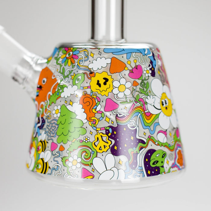 Haze | 9″ Lab Flower Beaker Glass Bong – Jade Yellow (Mini-Q) Glass Bong Canadian Distributor