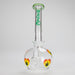 Haze | 9″ Heart Leaf Bubble Base Glass Bong – Teal (Mini-R) Glass Bong Canadian Distributor