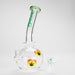 Haze | 9″ Heart Leaf Bubble Base Glass Bong – Teal (Mini-R) Glass Bong Canadian Distributor