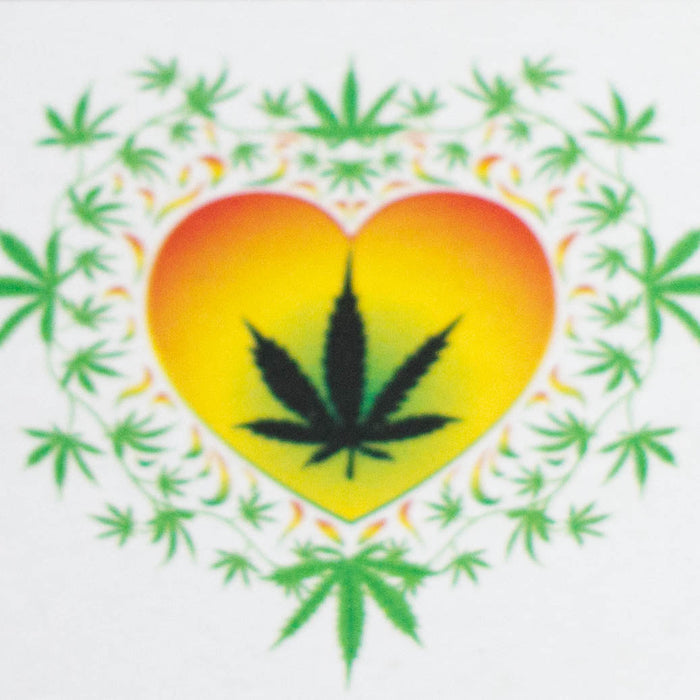 Haze | 9″ Heart Leaf Double Bubble Base Glass Bong with Color Lip – Amber (Mini-U) Glass Bong Canadian Distributor