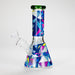 Haze | 8″ Geometric Figure Beaker Glass Bong with Color Lip – Green (Mini-X) Glass Bong Canadian Distributor