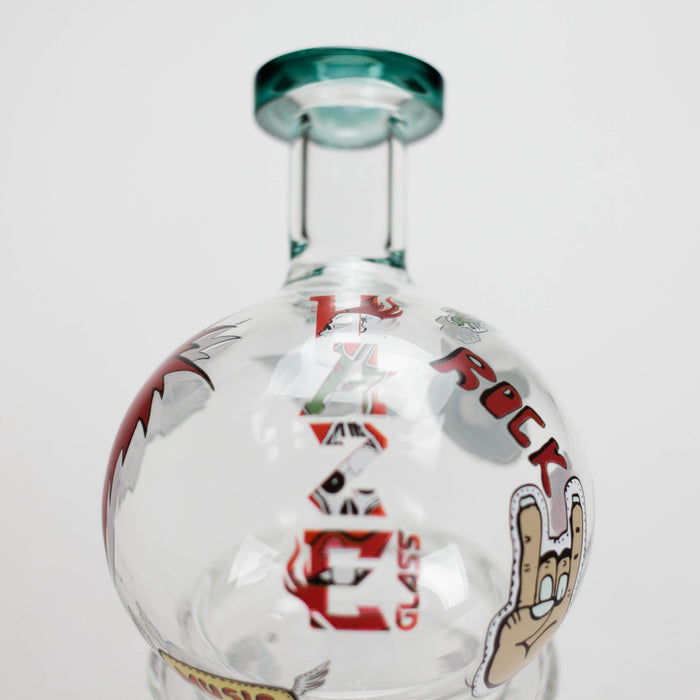 Haze | 6″ Rock Music Bubble Dome Glass Bong – Teal (Mini-D) Glass Bong Canadian Distributor